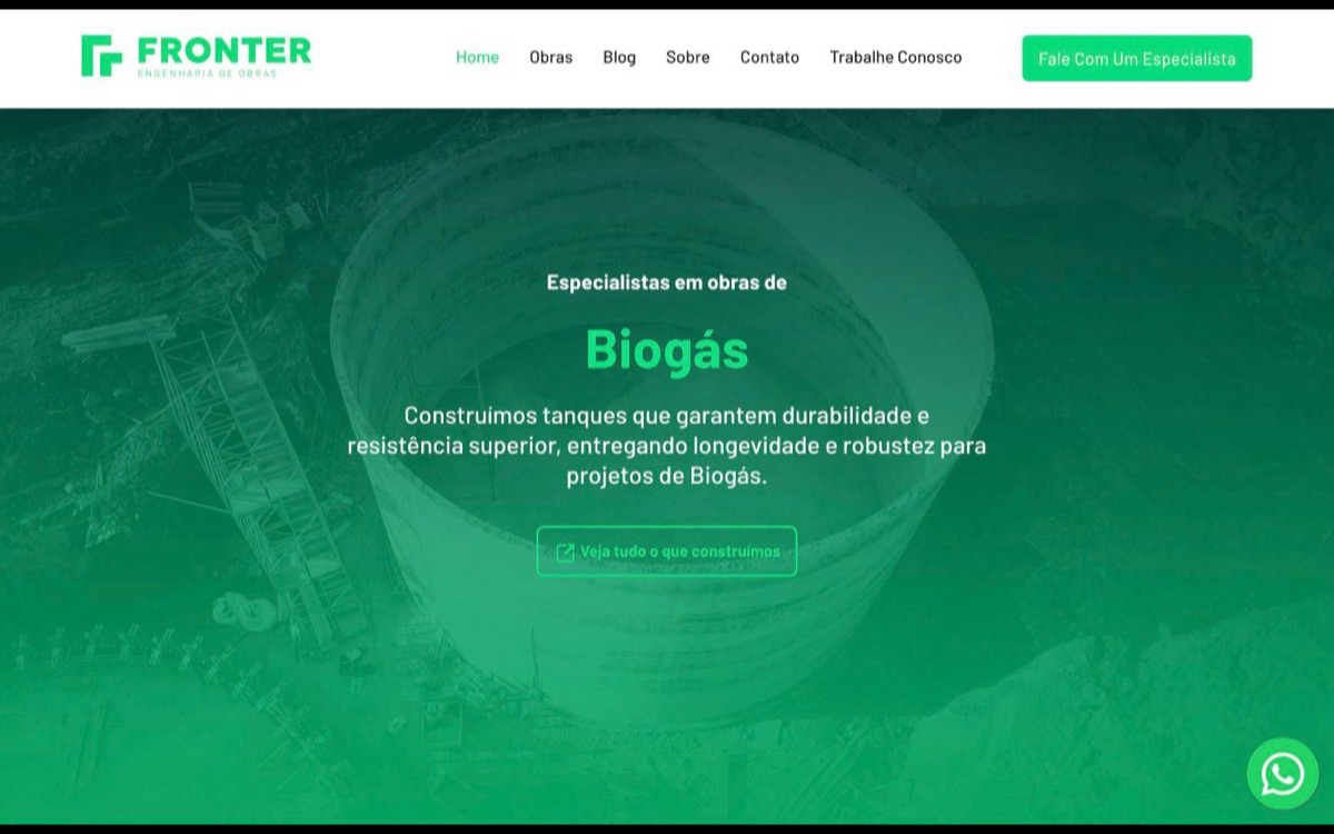 Captura de tela: Fronter Engenharia de Obras